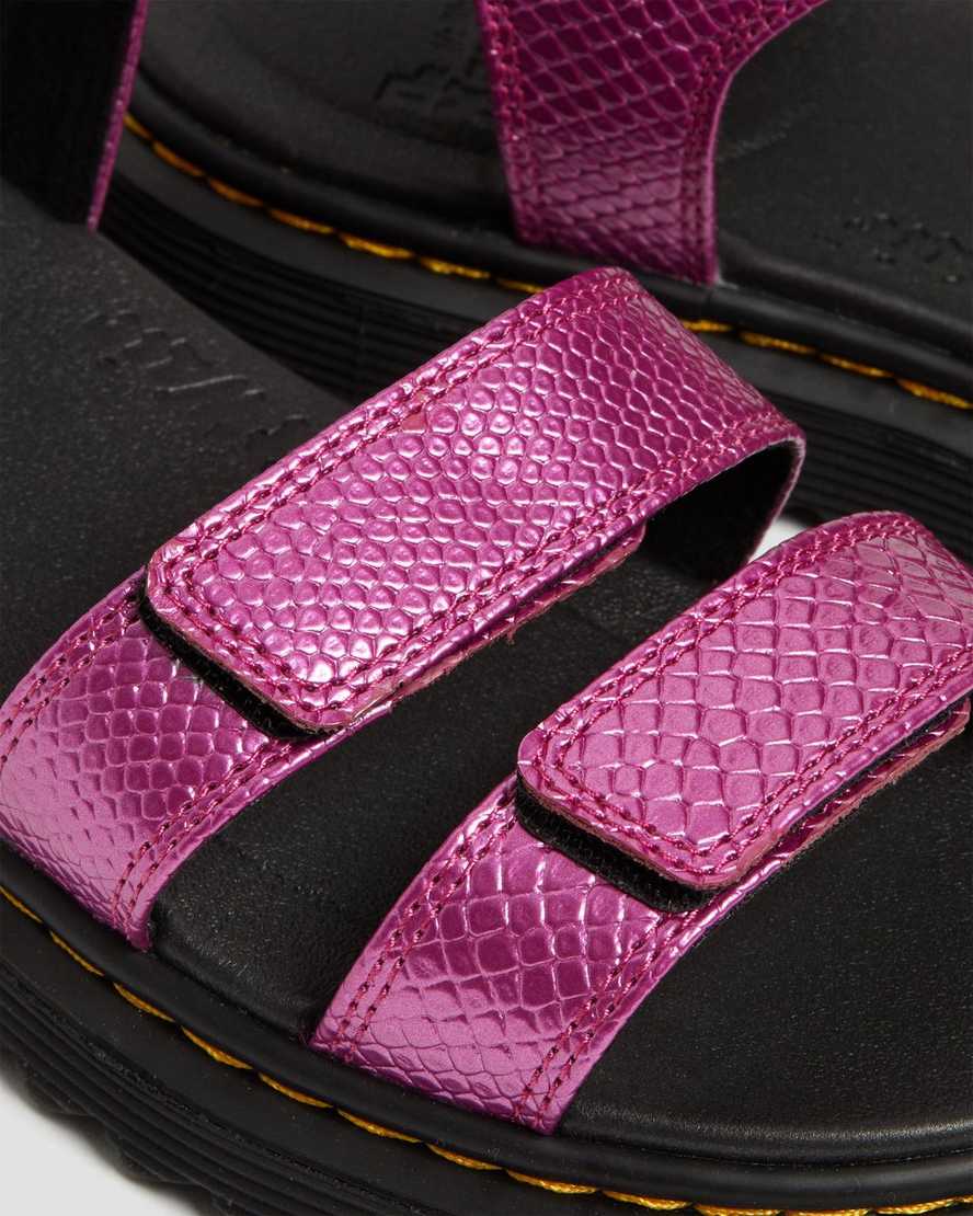 rosa dr martens klaire reptile emboss strap barnsandaler
