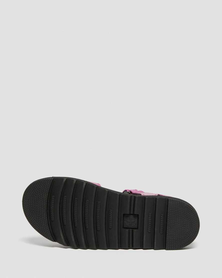 rosa dr martens klaire reptile emboss strap barnsandaler