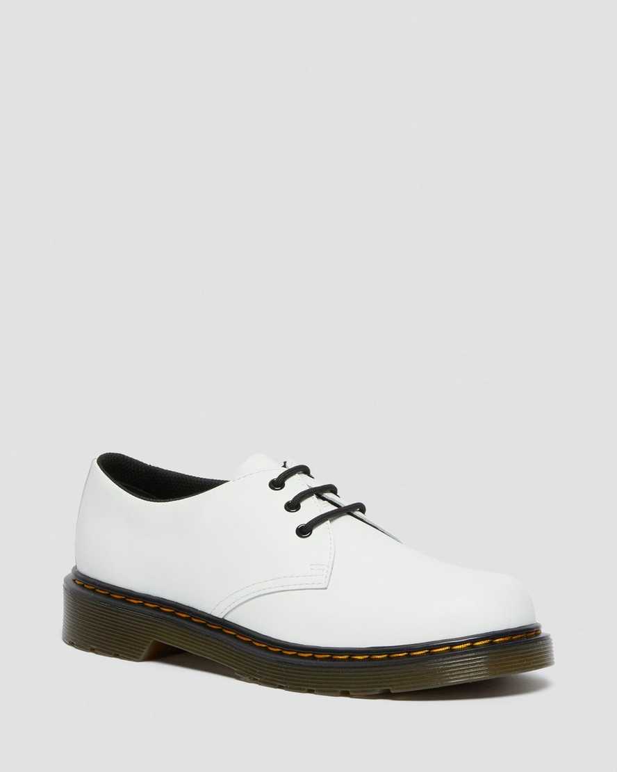 vita dr martens 1461 barnskor med snörning