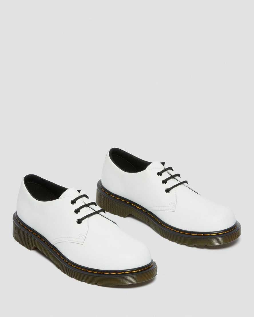 vita dr martens 1461 barnskor med snörning