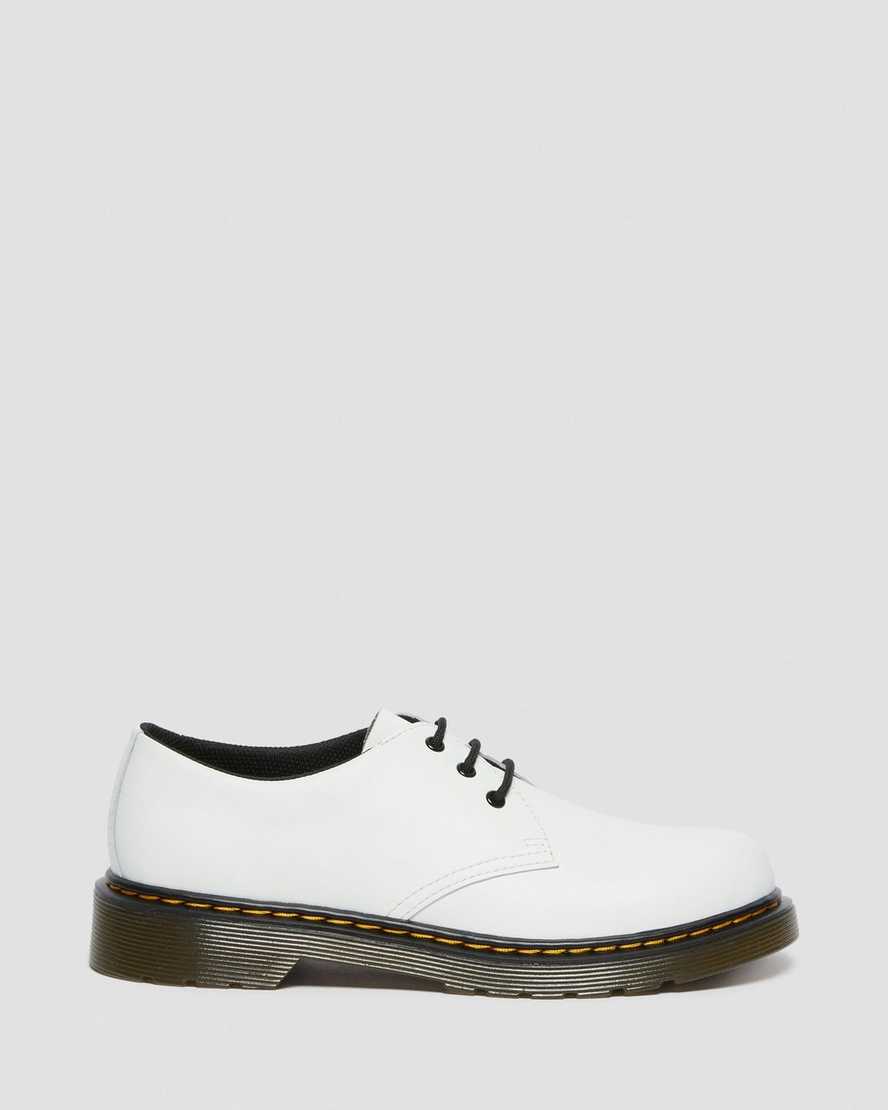 vita dr martens 1461 barnskor med snörning