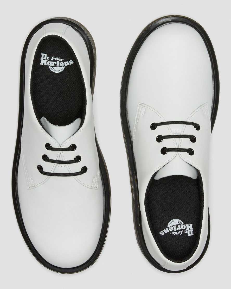 vita dr martens 1461 barnskor med snörning