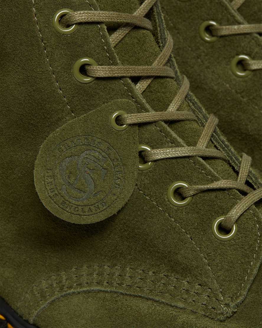 olivgröna dr martens 101 herr ankelstövlar
