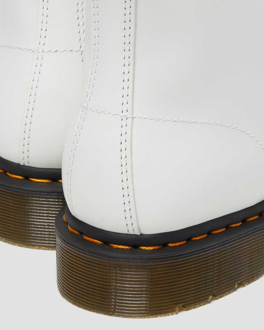 vita dr martens 101 yellow stitch smooth herr ankelstövlar