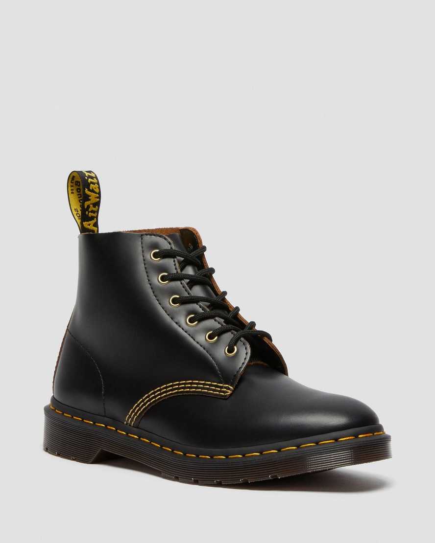 svarta dr martens 101 vintage smooth herr ankelstövlar