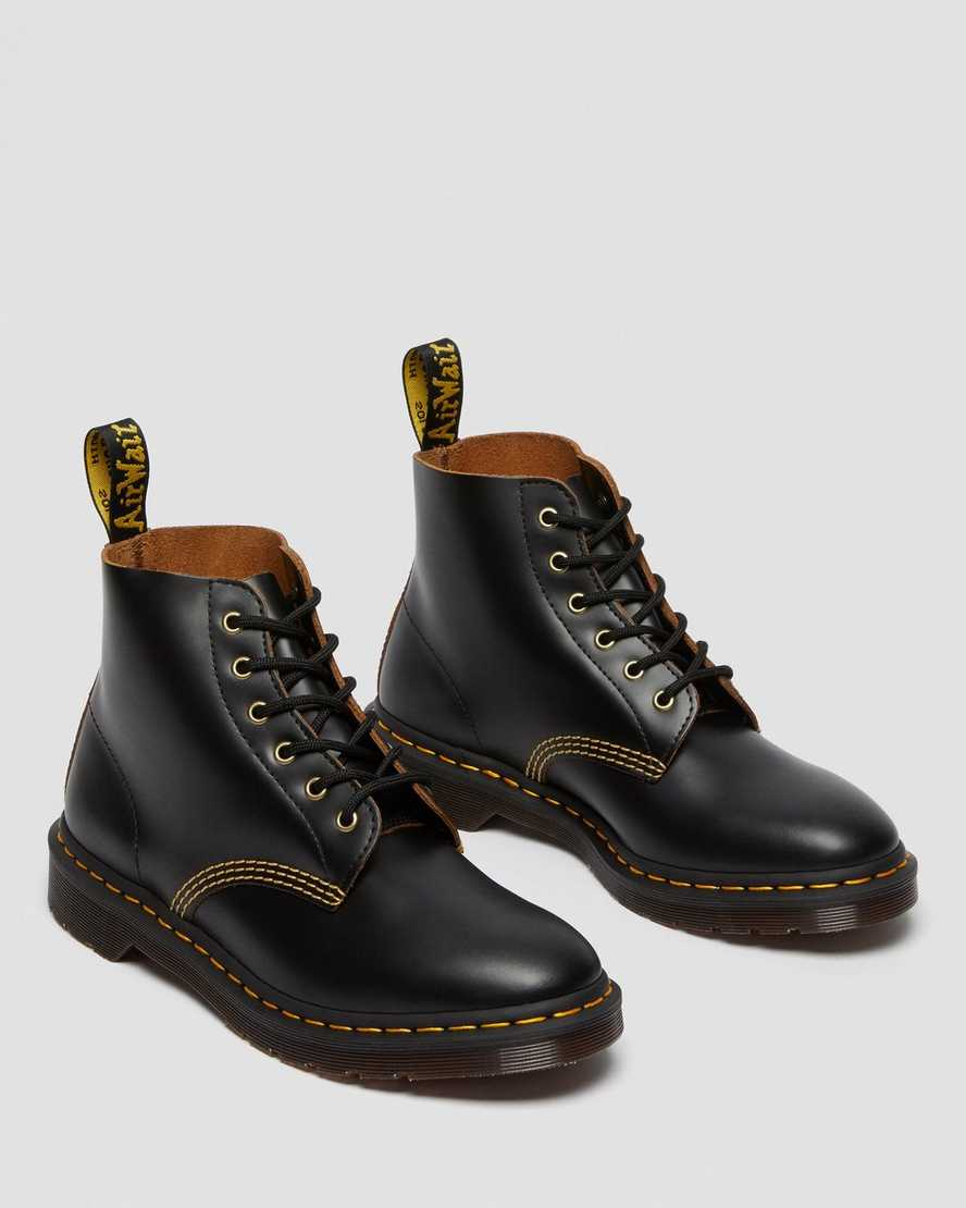 svarta dr martens 101 vintage smooth herr ankelstövlar