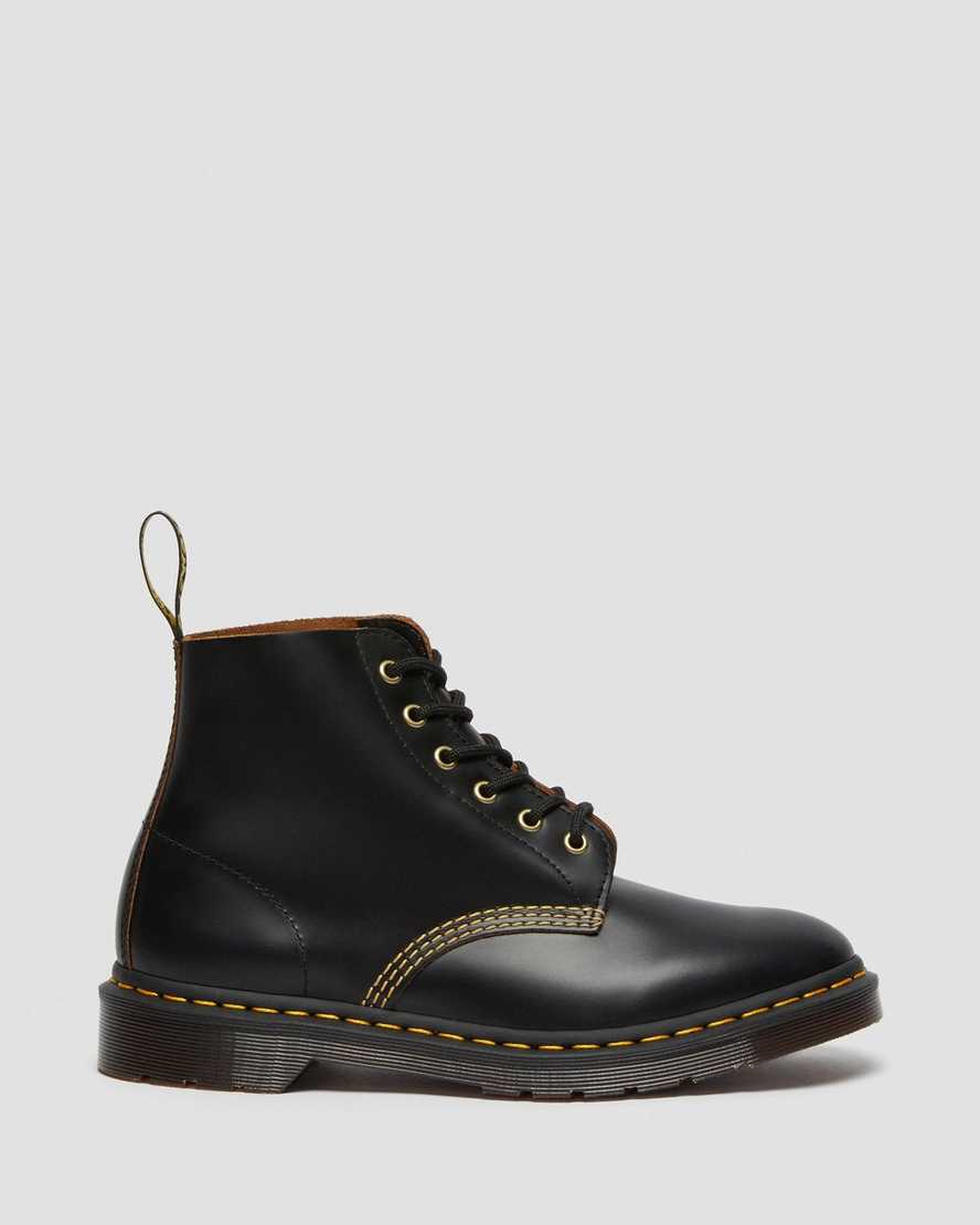 svarta dr martens 101 vintage smooth herr ankelstövlar