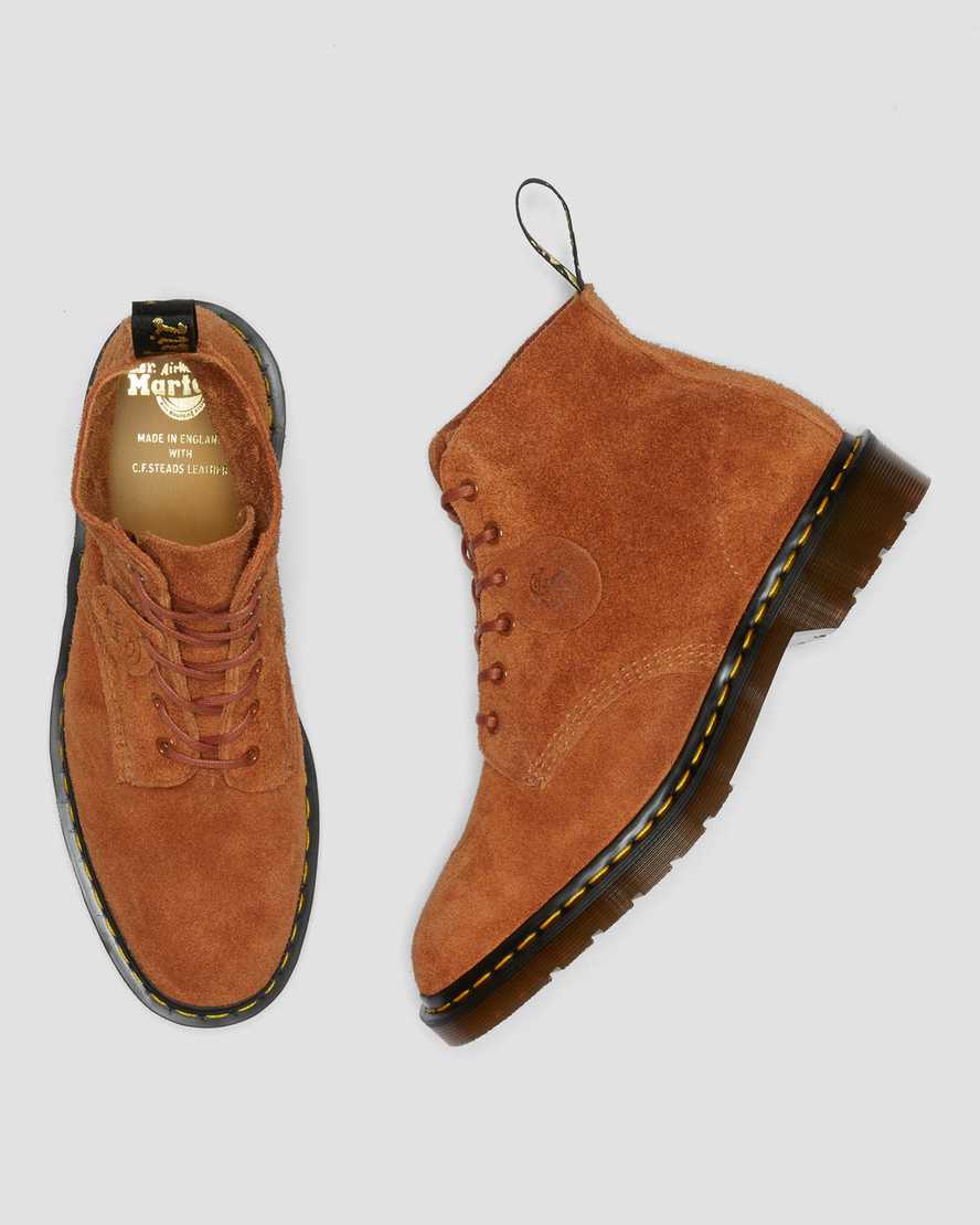 bruna dr martens 101 herr ankelstövlar