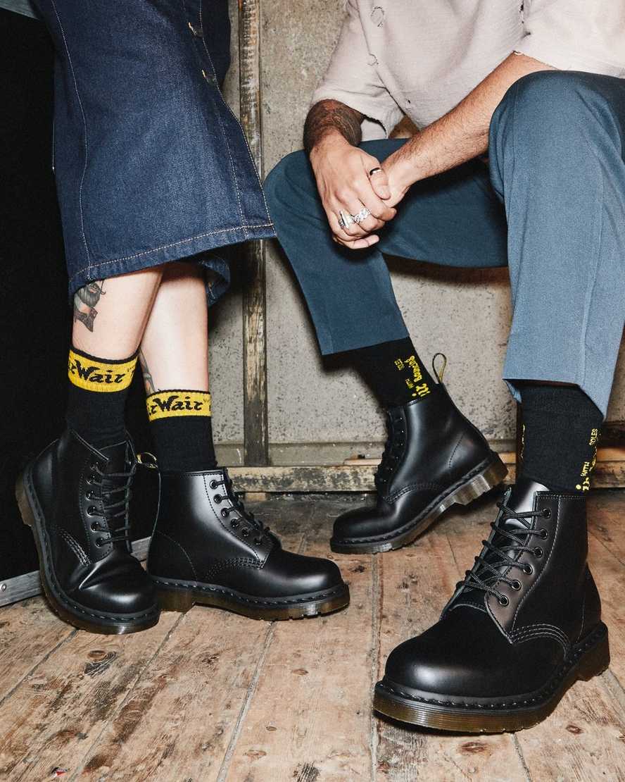 svarta dr martens 101 smooth herr ankelstövlar