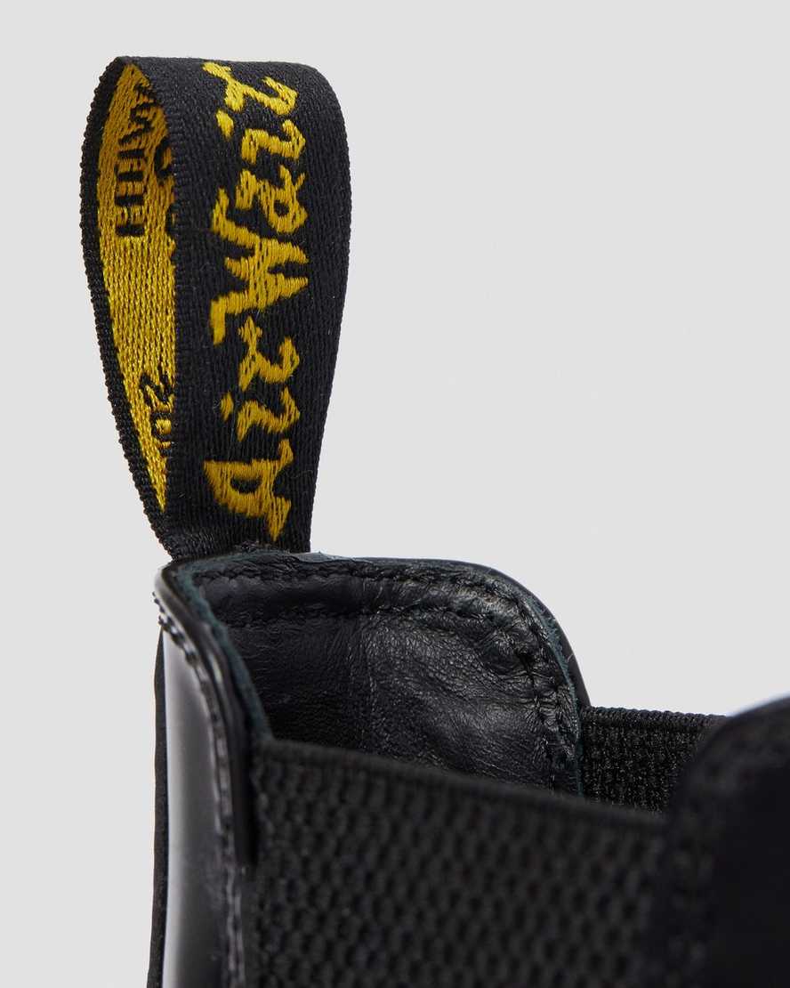 svarta dr martens wincox smooth herrstövlar med spänne