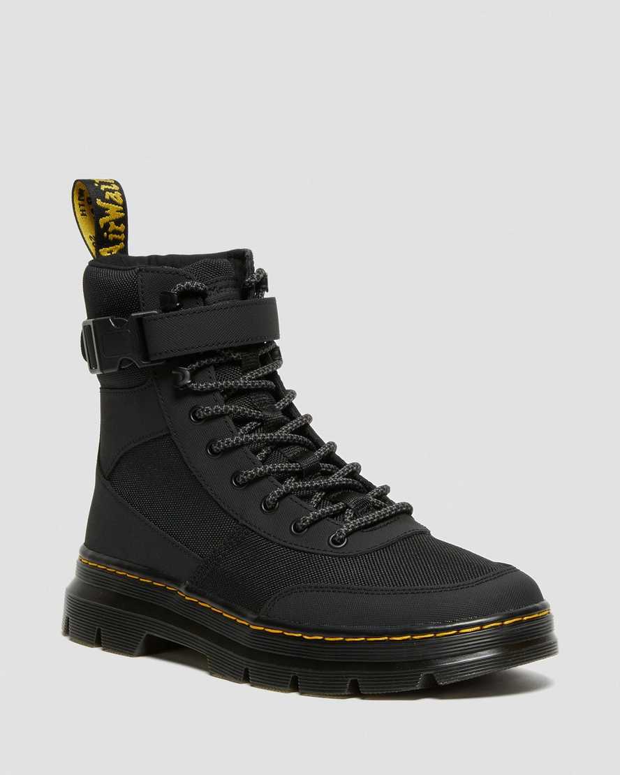 svarta dr martens combs tech extra tough poly herr casual stövlar
