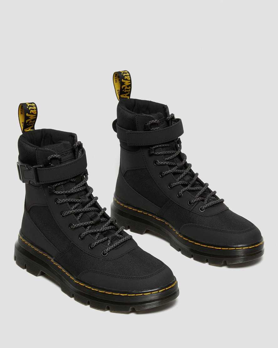 svarta dr martens combs tech extra tough poly herr casual stövlar