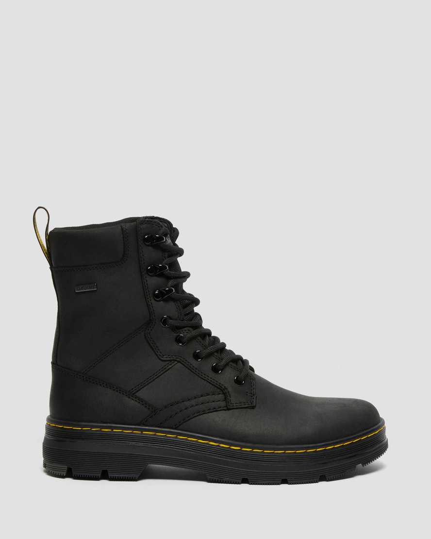 svarta dr martens iowa vattentäta poly herr casual stövlar