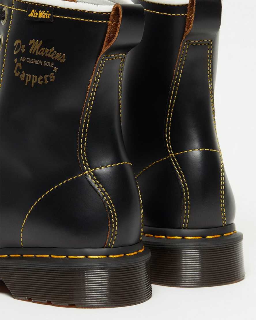 svarta dr martens capper vintage smooth herr casual stövlar
