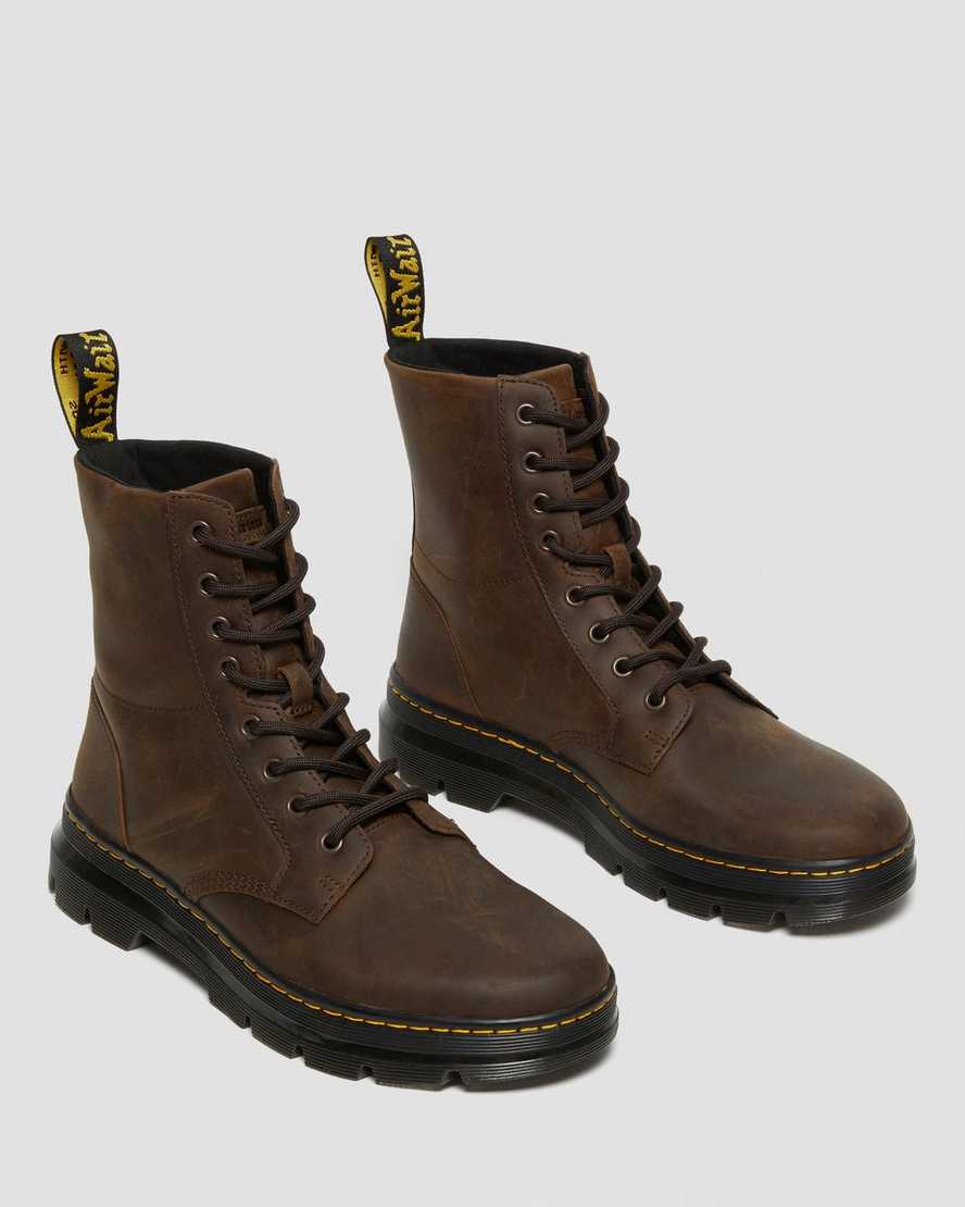 bruna dr martens combs crazy horse herr casual stövlar