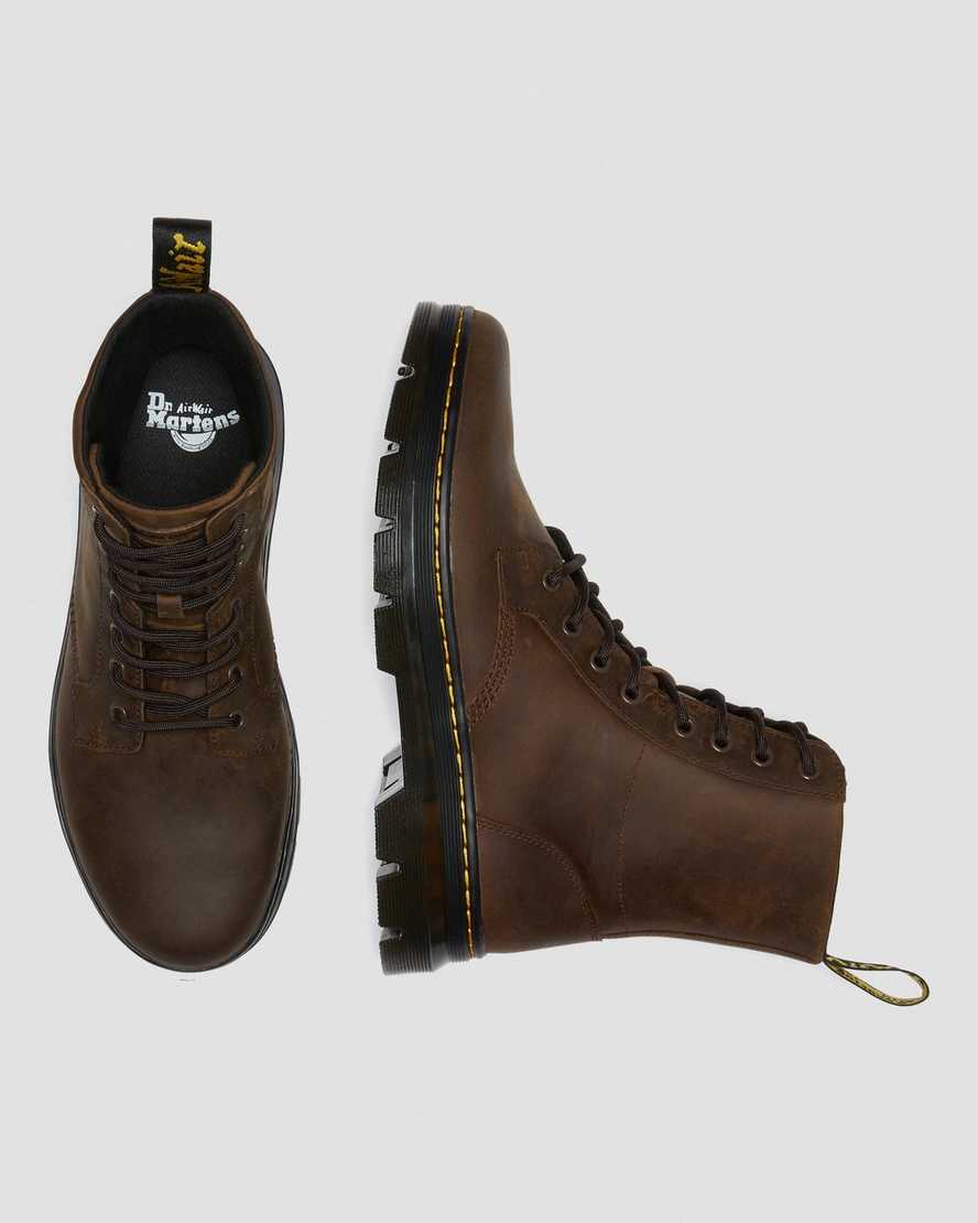 bruna dr martens combs crazy horse herr casual stövlar