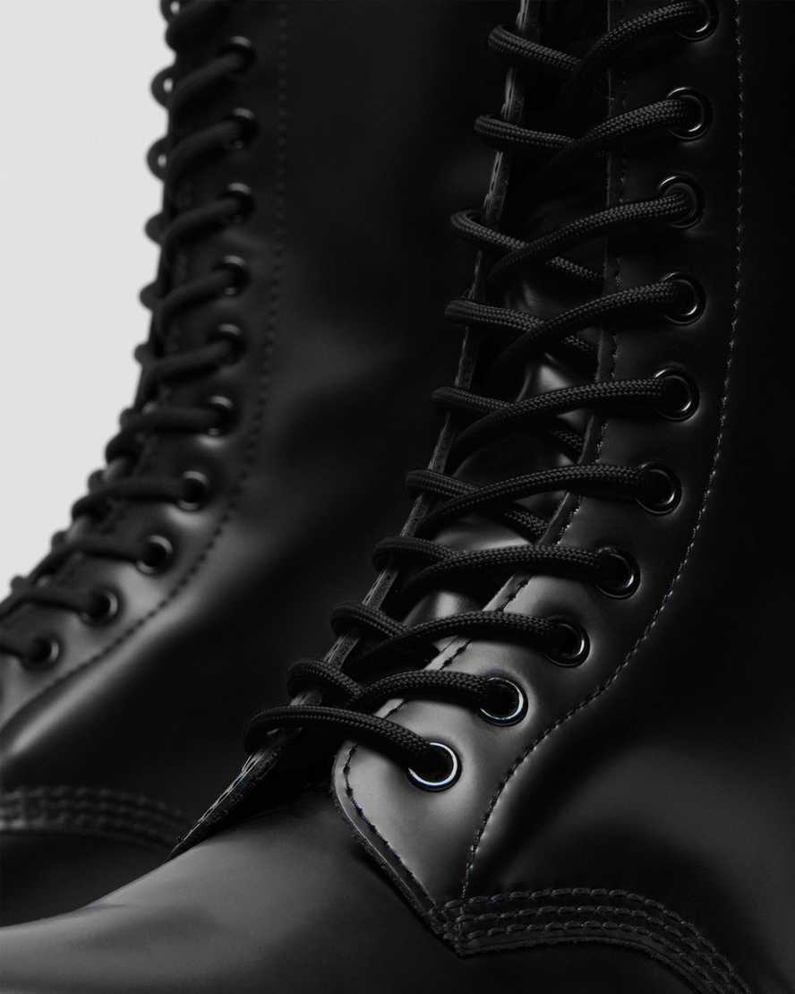 svarta dr martens 1914 smooth tall herr casual stövlar