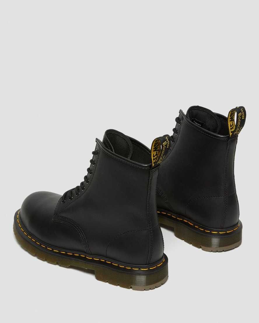 svarta dr martens 1460 halkfria stålhätta herrstövlar