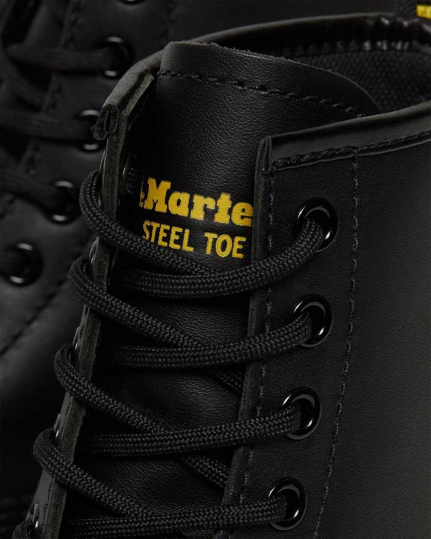 svarta dr martens 1460 halkfria stålhätta herrstövlar