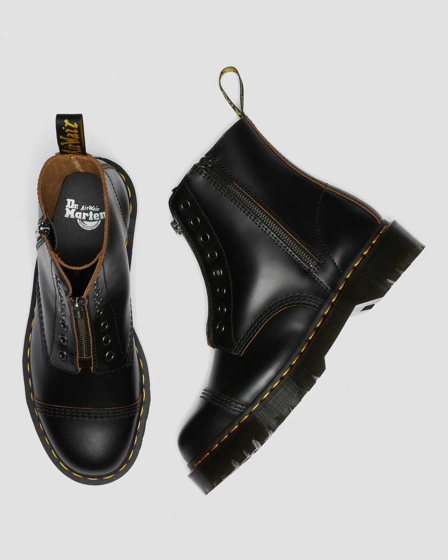 svarta dr martens 1460 laceless bex herr casual stövlar