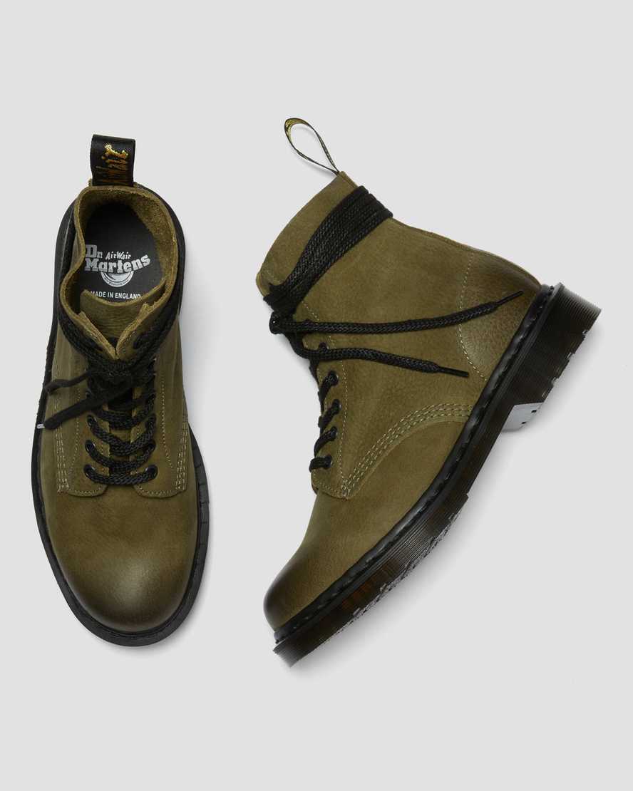 dr martens 1460 pascal made in england titan herr casual stövlar olivgrön