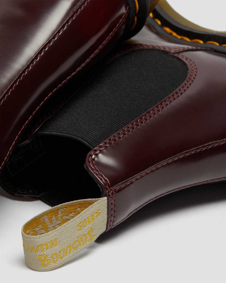 röda dr martens 2976 chelsea-stövlar för män