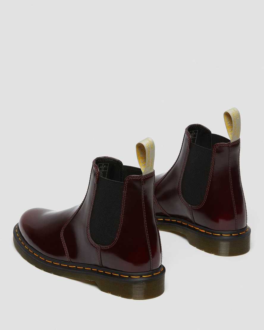 röda dr martens 2976 chelsea-stövlar för män