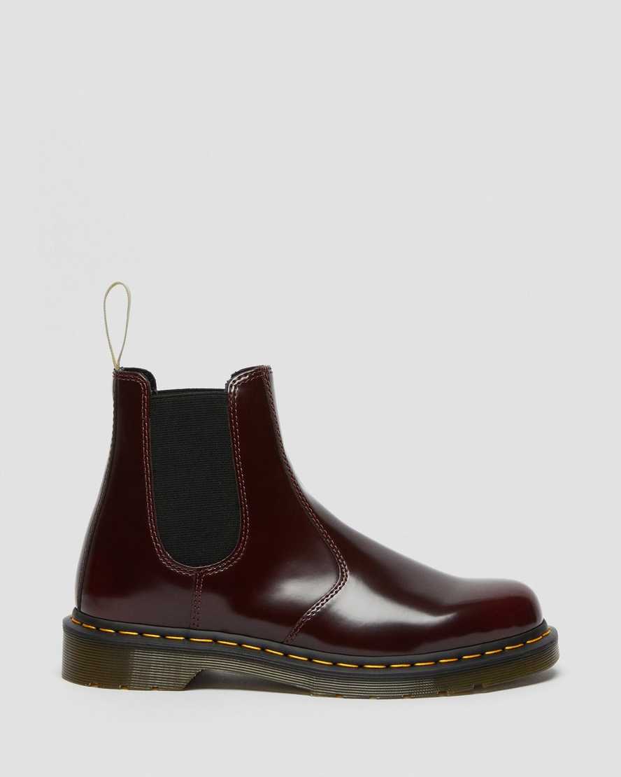 röda dr martens 2976 chelsea-stövlar för män