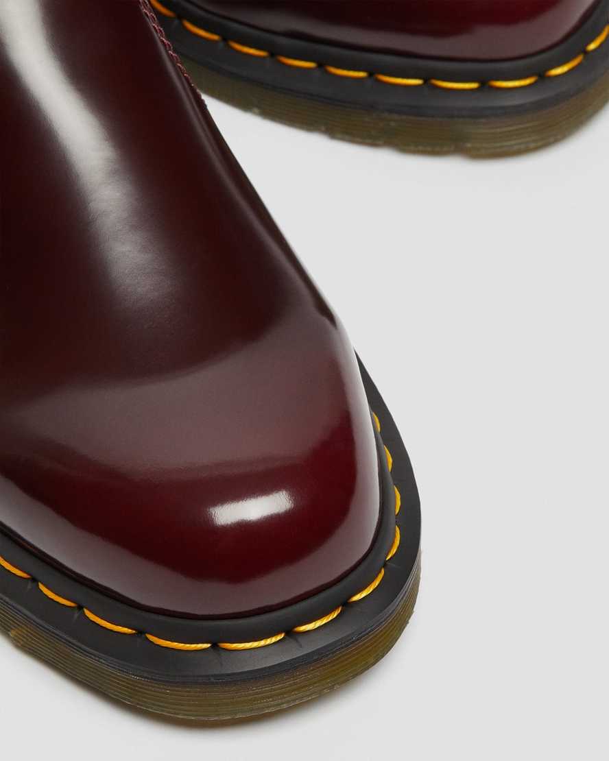 röda dr martens 2976 chelsea-stövlar för män
