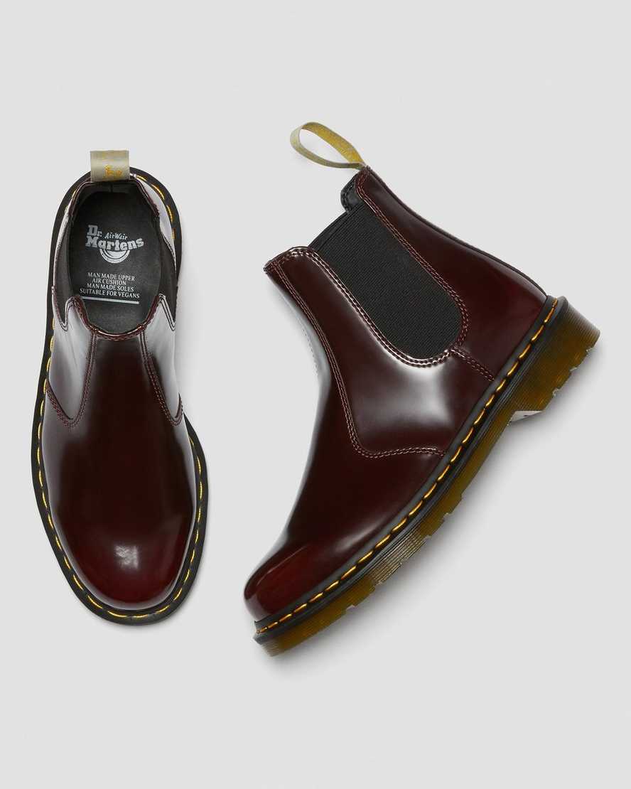 röda dr martens 2976 chelsea-stövlar för män