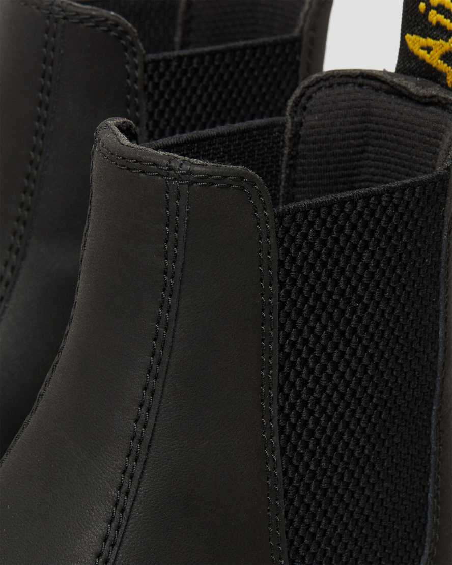svarta dr martens tempesta casual chelsea-stövlar för män