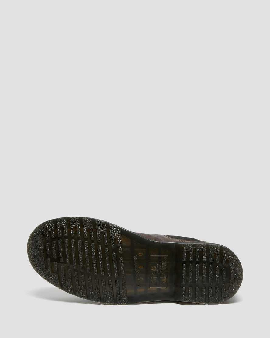 bruna dr martens 2976 herr chelsea stövlar med foder i konstpäls