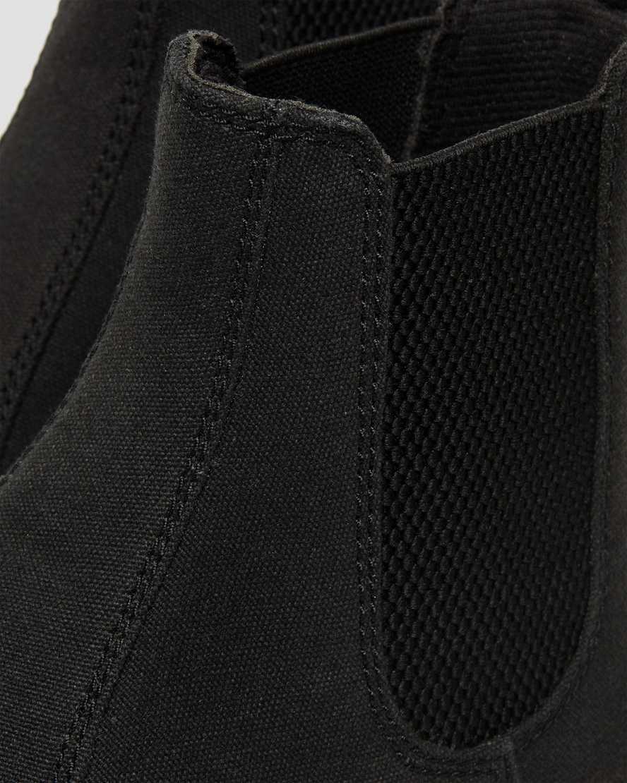 svarta dr martens tempesta casual chelsea-stövlar för män