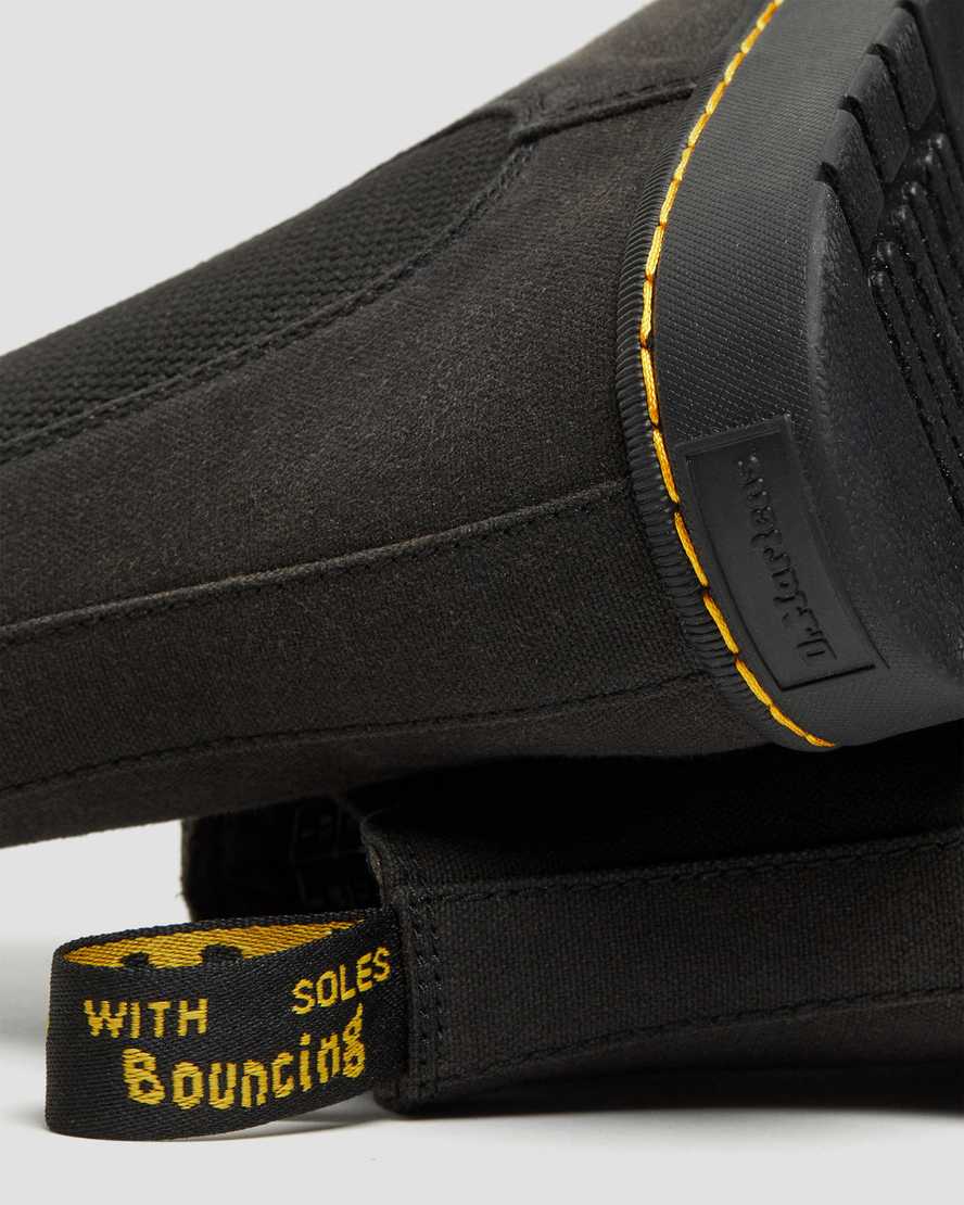 svarta dr martens tempesta casual chelsea-stövlar för män