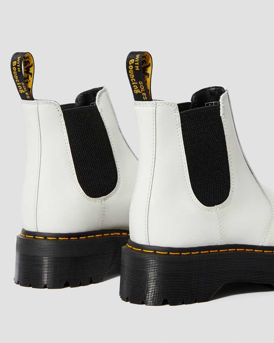 vita dr martens 2976 smooth platform chelsea stövlar för herr