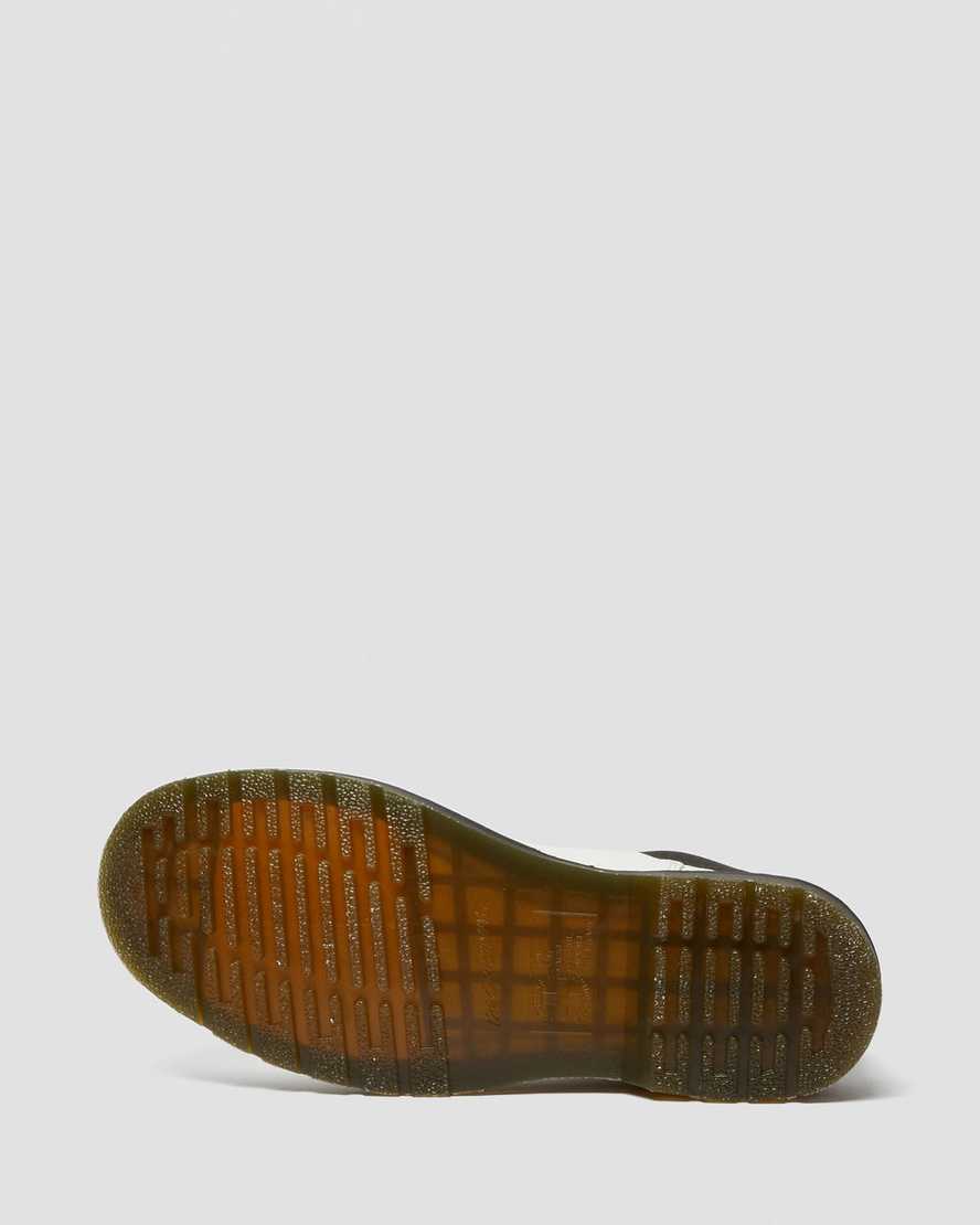 vita dr martens 2976 yellow stitch smooth chelsea stövlar för herr