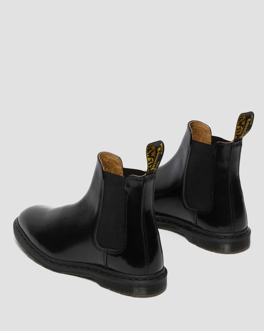 svarta dr martens graeme ii smooth chelsea-stövlar för män