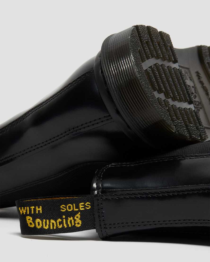 svarta dr martens graeme ii smooth chelsea-stövlar för män