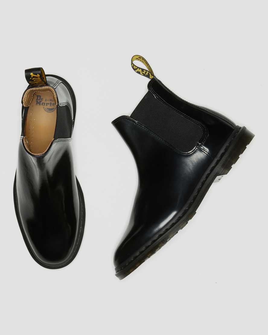 svarta dr martens graeme ii smooth chelsea-stövlar för män