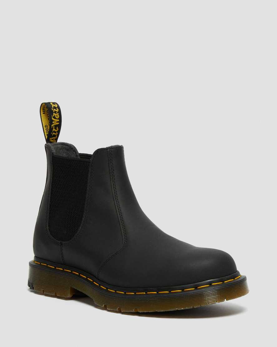svarta dr martens 2976 dms wintergrip chelsea-stövlar för män