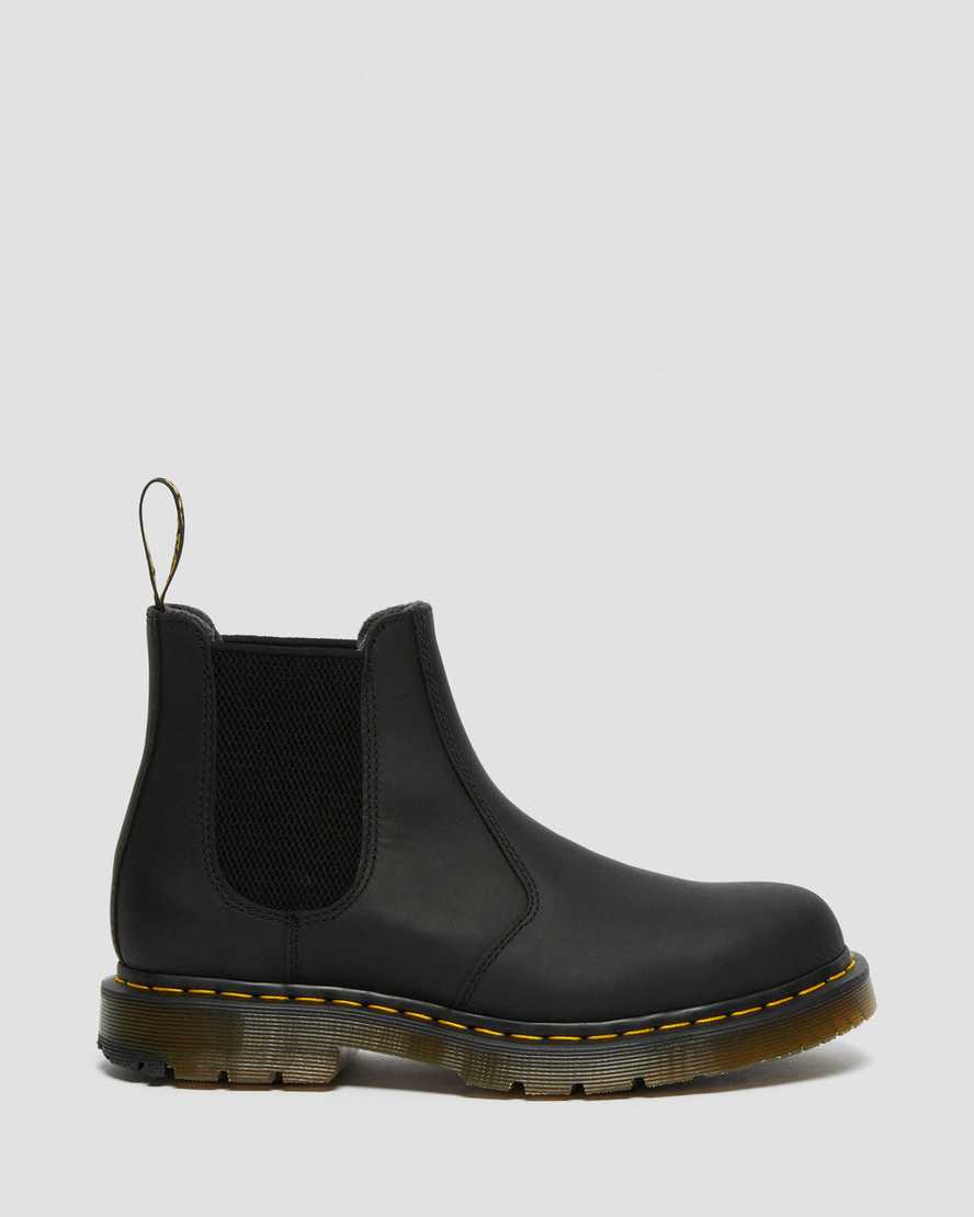 svarta dr martens 2976 dms wintergrip chelsea-stövlar för män