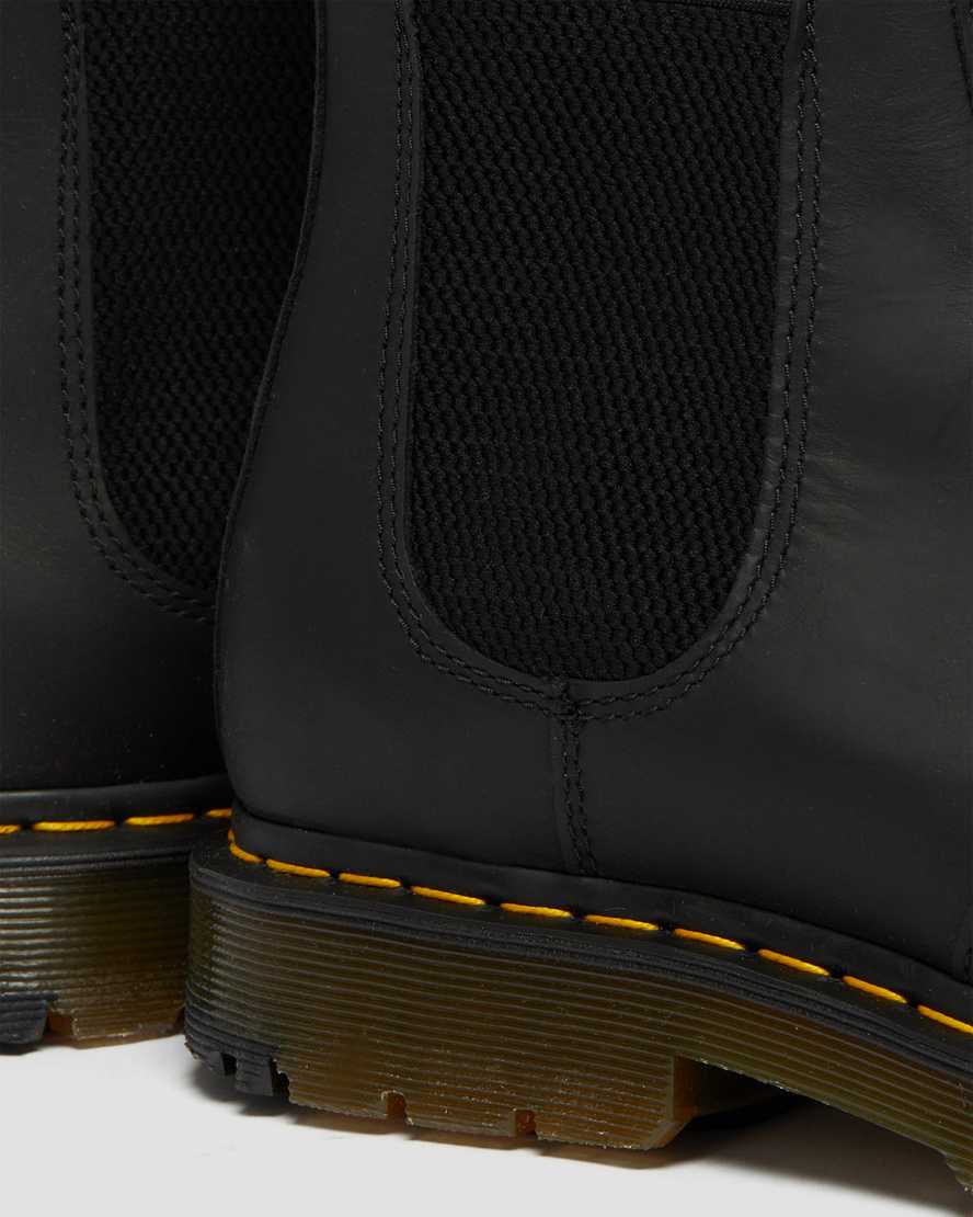 svarta dr martens 2976 dms wintergrip chelsea-stövlar för män