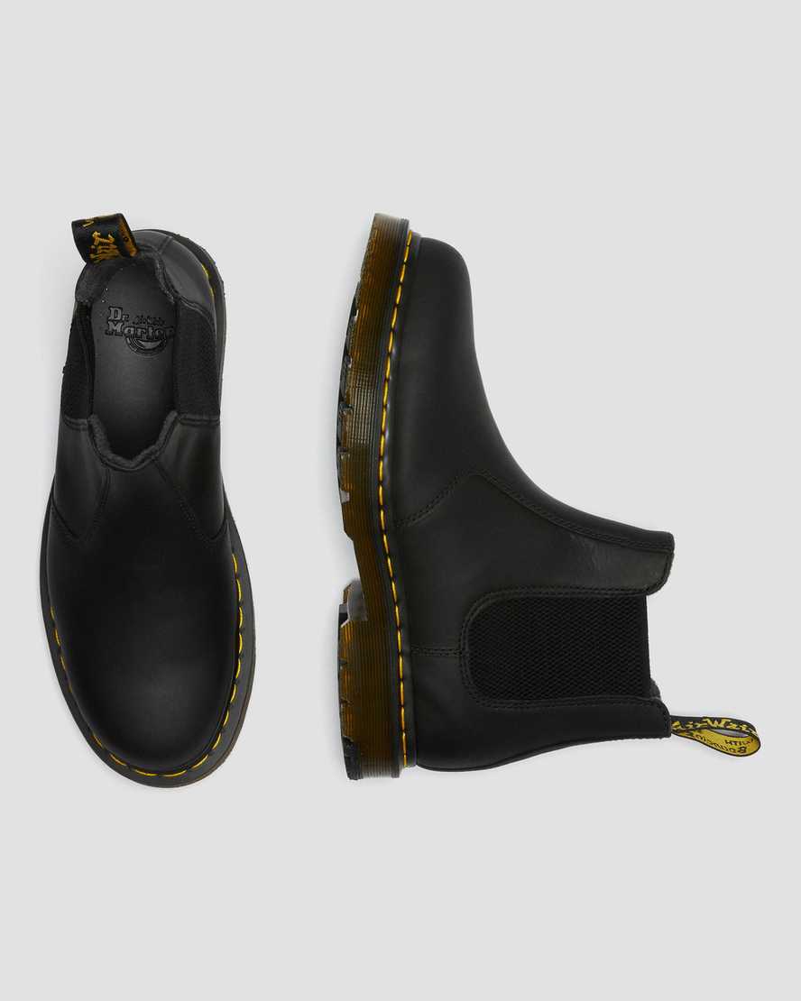 svarta dr martens 2976 dms wintergrip chelsea-stövlar för män