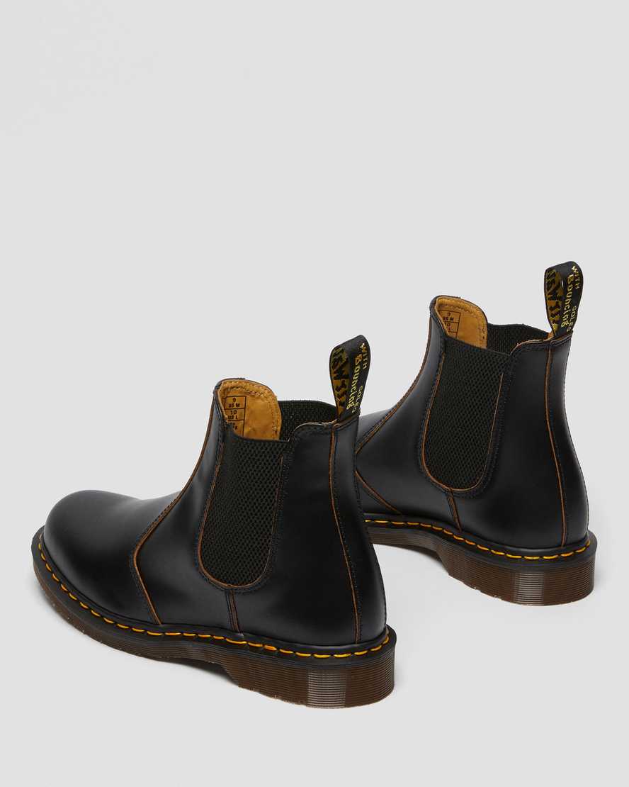 svarta dr martens 2976 vintage made in england chelsea-stövlar för män