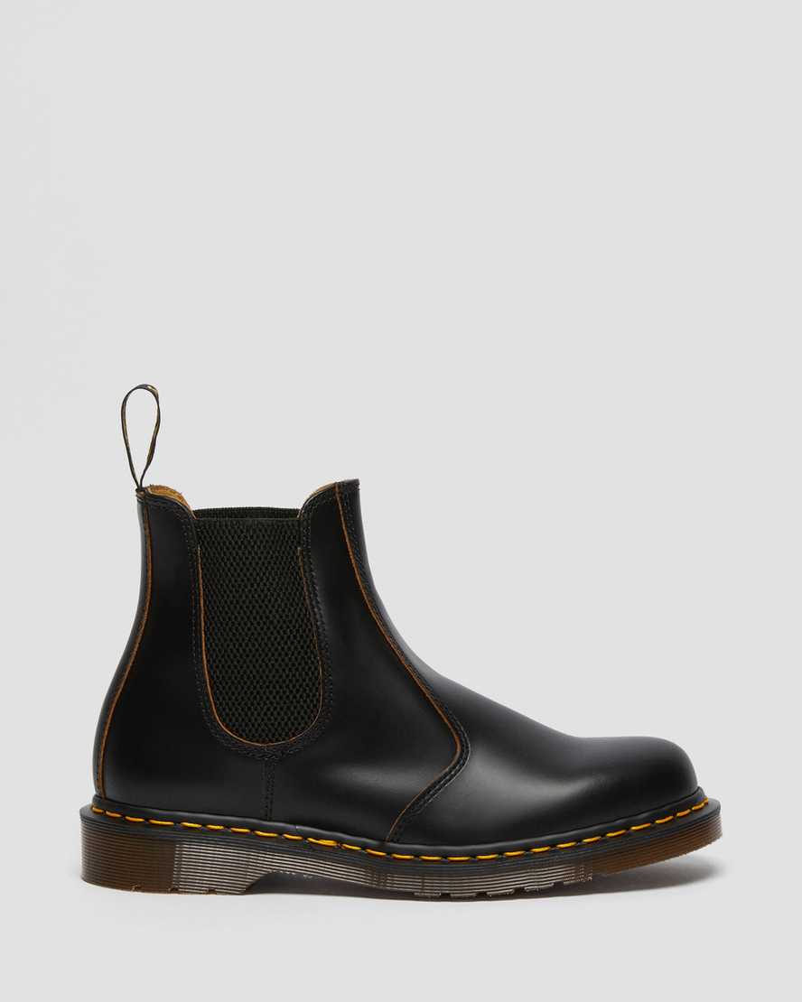 svarta dr martens 2976 vintage made in england chelsea-stövlar för män