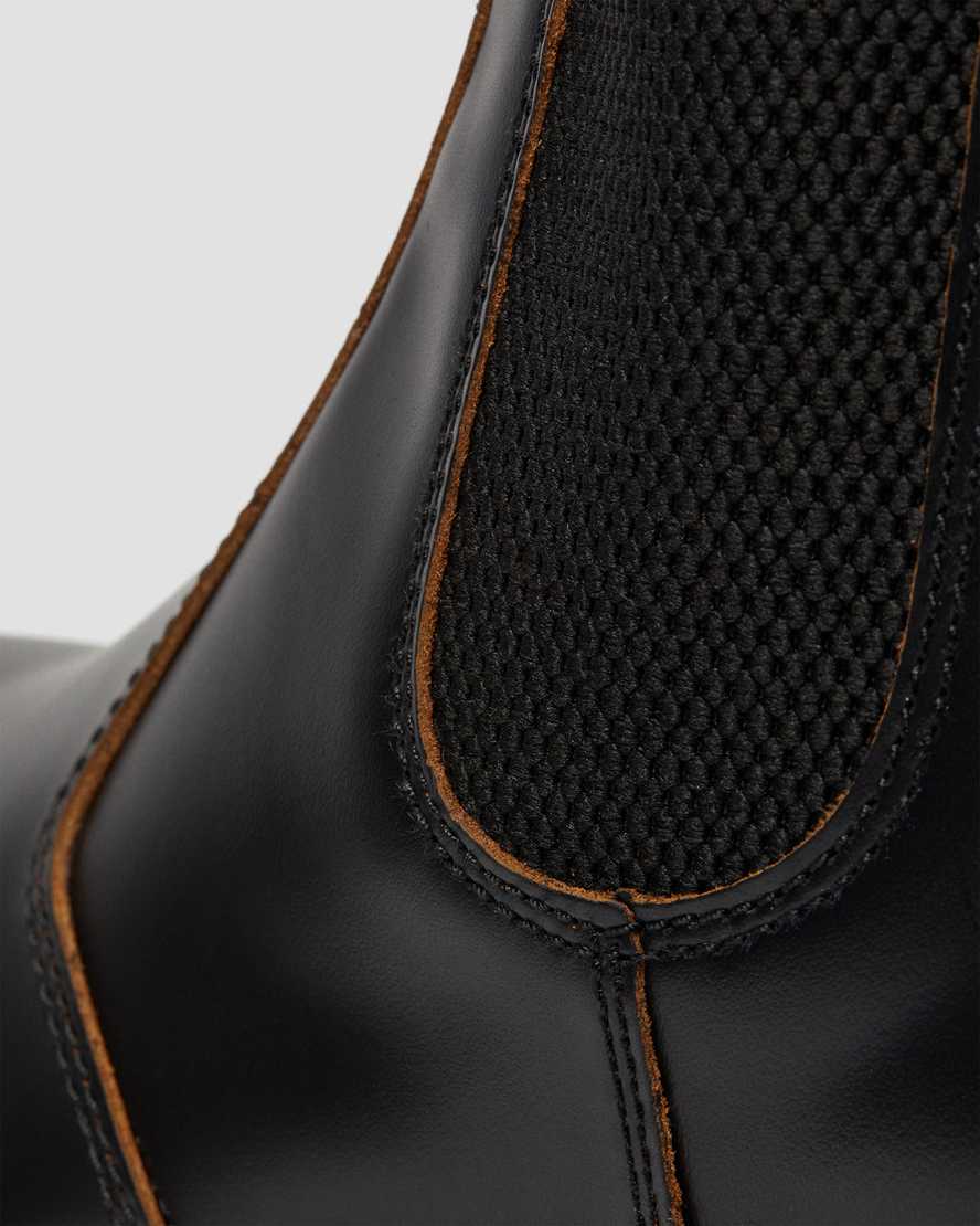 svarta dr martens 2976 vintage made in england chelsea-stövlar för män