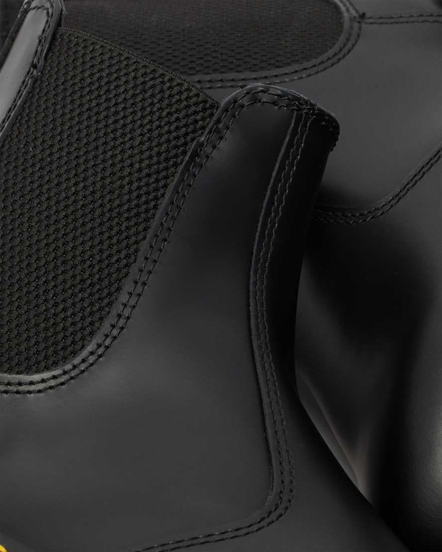 svarta dr martens 2976 bex smooth chelsea-stövlar för män