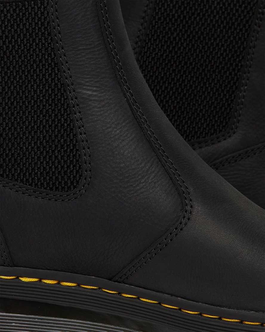 svarta dr martens 2976 casual chelsea-stövlar för män
