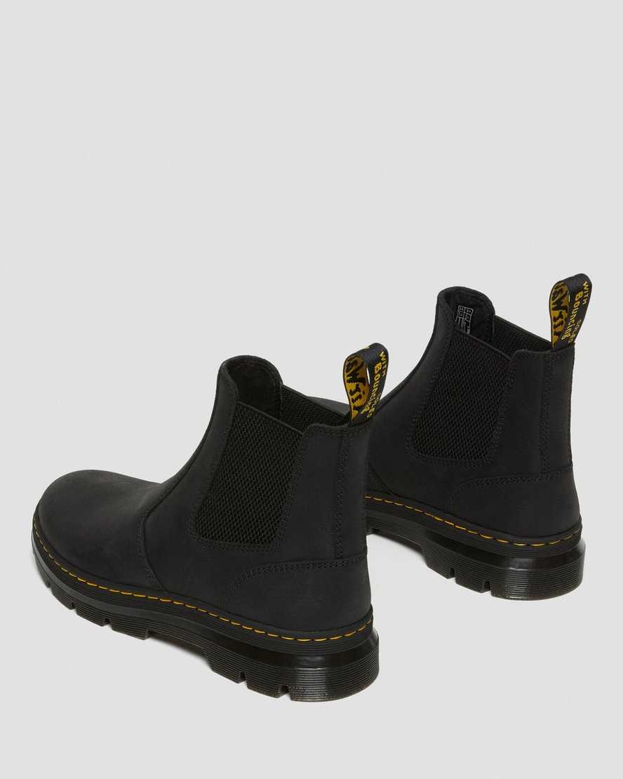 svarta dr martens 2976 casual chelsea-stövlar för män