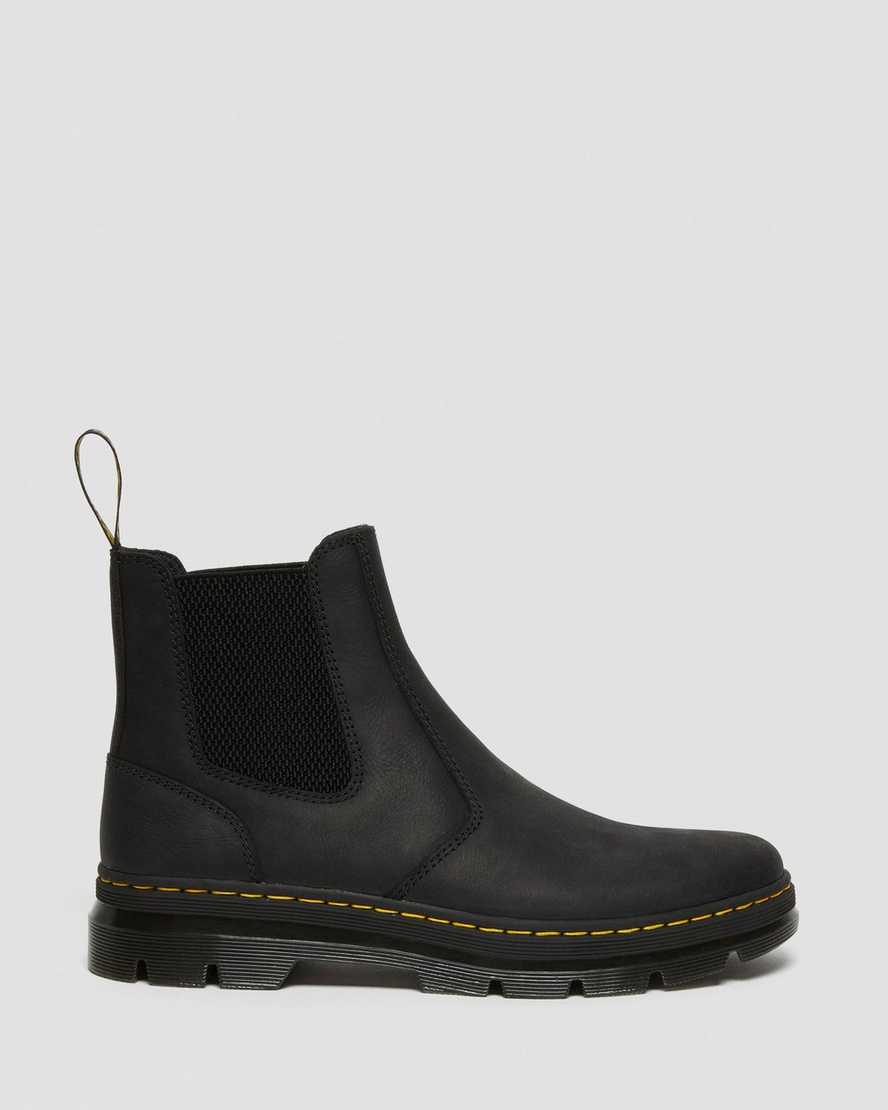 svarta dr martens 2976 casual chelsea-stövlar för män